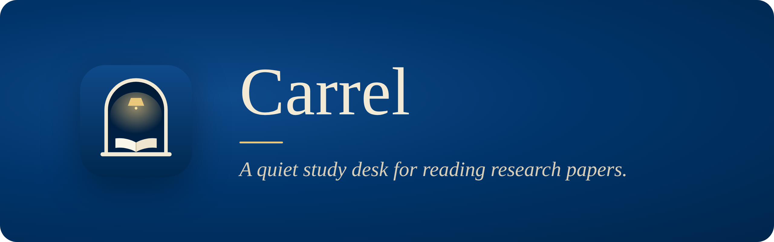 Carrel: a quiet study desk for reading research papers